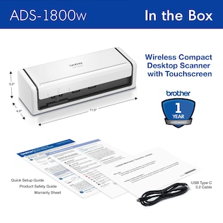 Foto 7 | Escáner Brother Ads-1800w de Escritorio Compacto Inalámbrico - Venta Internacional