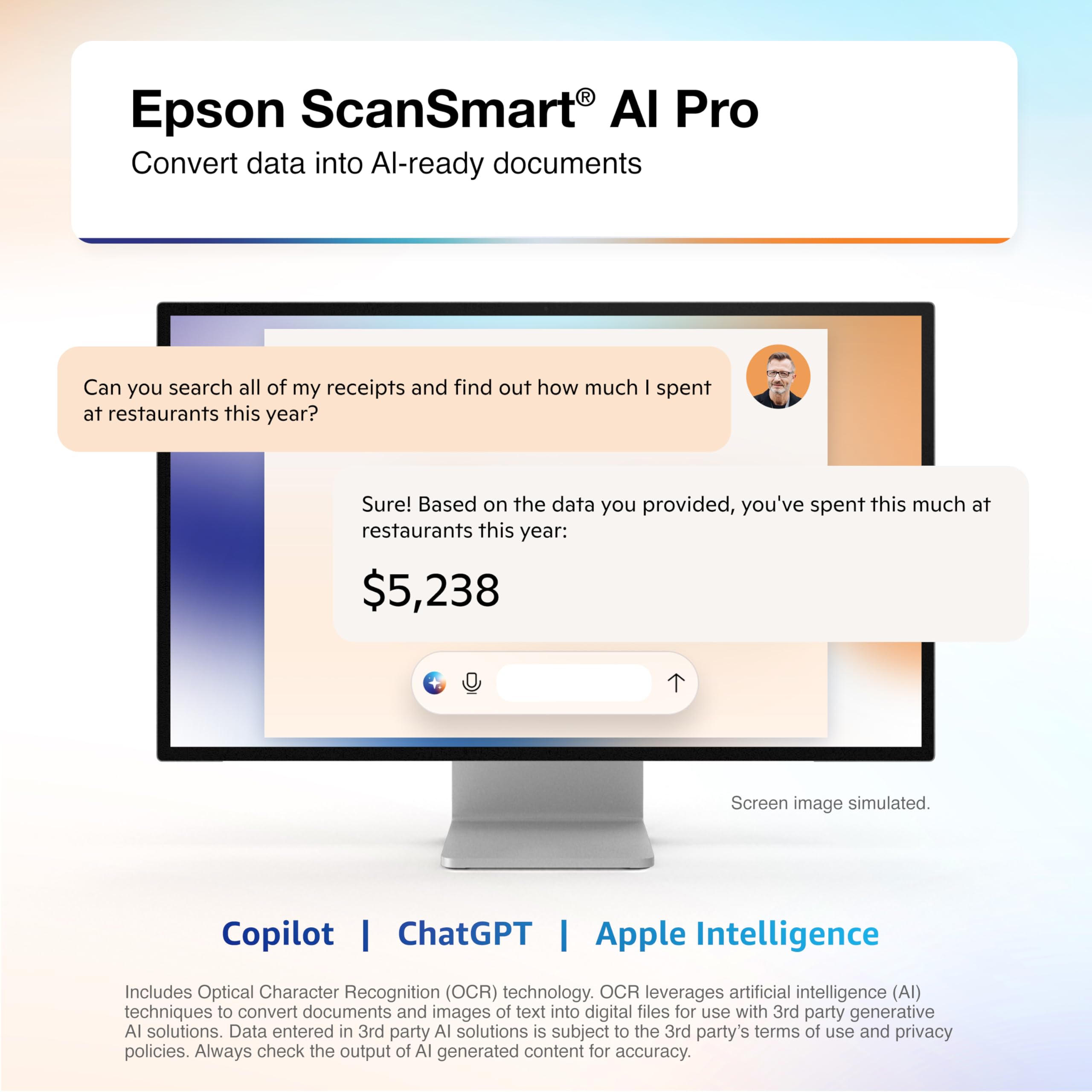 Foto 4 pulgar | Escáner Epson Rapidreceipt Rr-400w De Escritorio Compacto Inalámbrico - Venta Internacional.