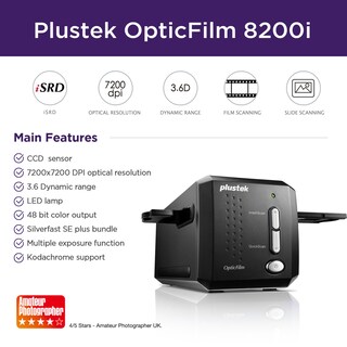 Foto 2 | Escáner De Películas Y Diapositivas Plustek Opticfilm 8200i Se 7200 Dpi - Venta Internacional.