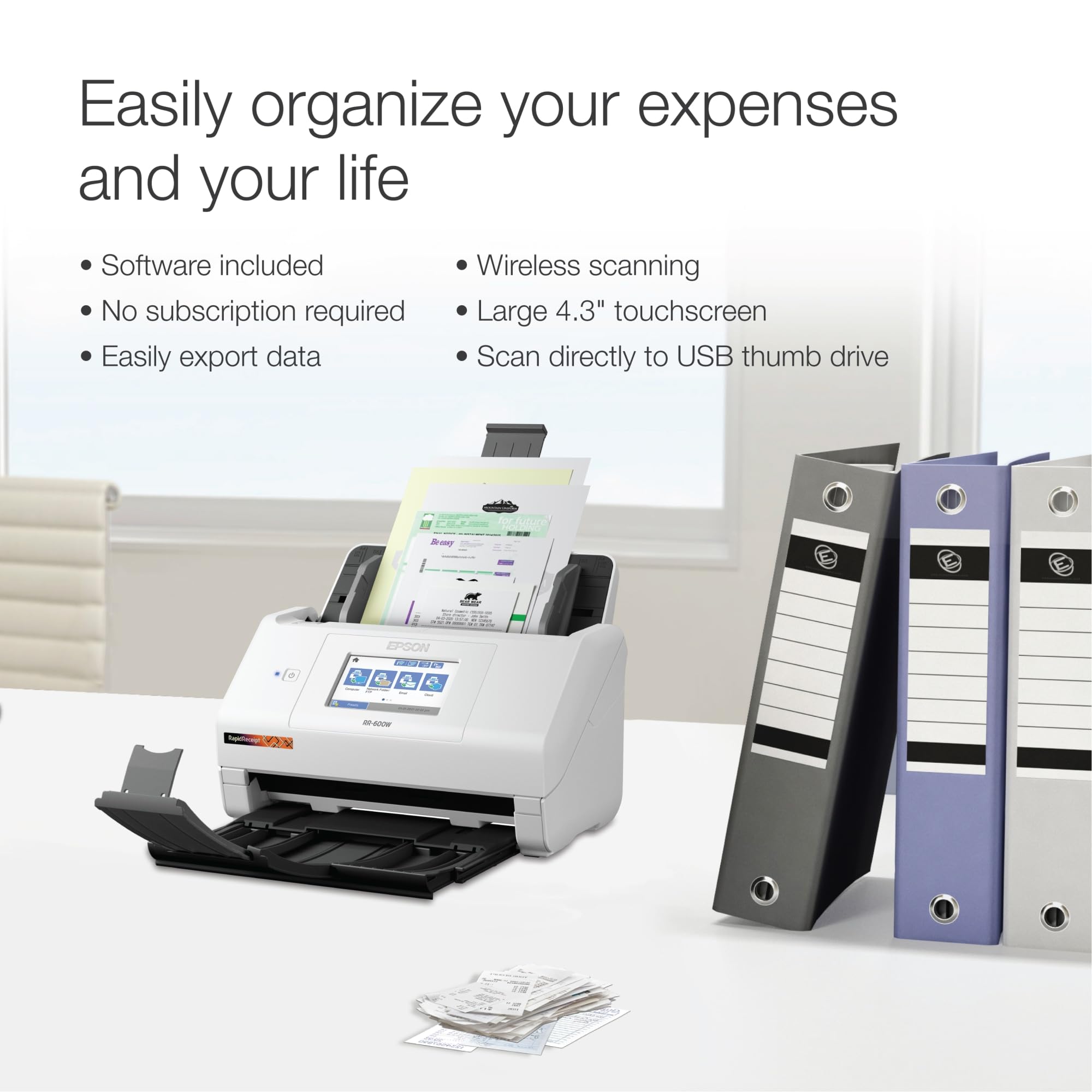 Foto 3 pulgar | Escáner Epson Rapidreceipt Rr-600w Inalámbrico De Escritorio En Color - Venta Internacional.