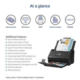 Foto 2 | Escáner De Documentos Epson Workforce Es-500w Ii Inalámbrico A Color - Venta Internacional.