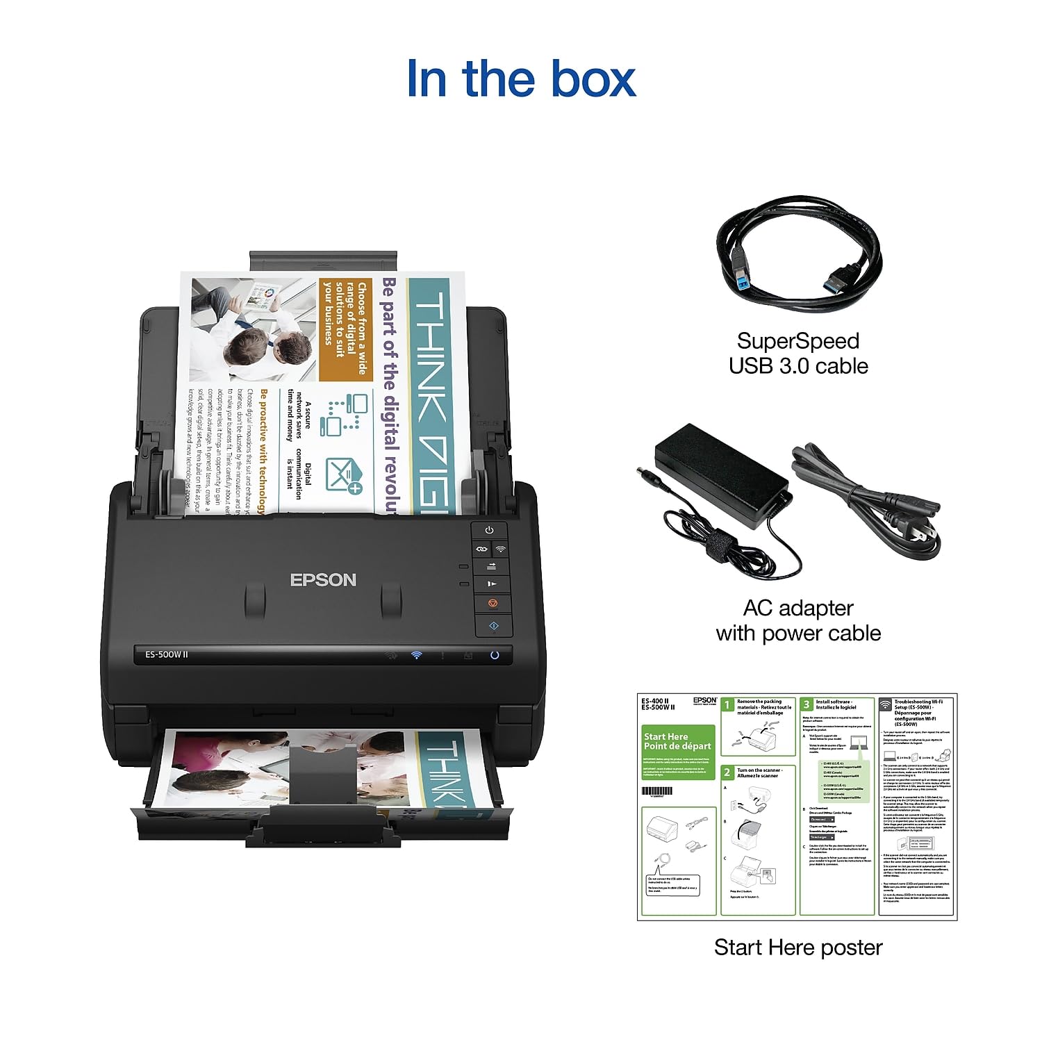 Foto 5 | Escáner De Documentos Epson Workforce Es-500w Ii Inalámbrico A Color - Venta Internacional.
