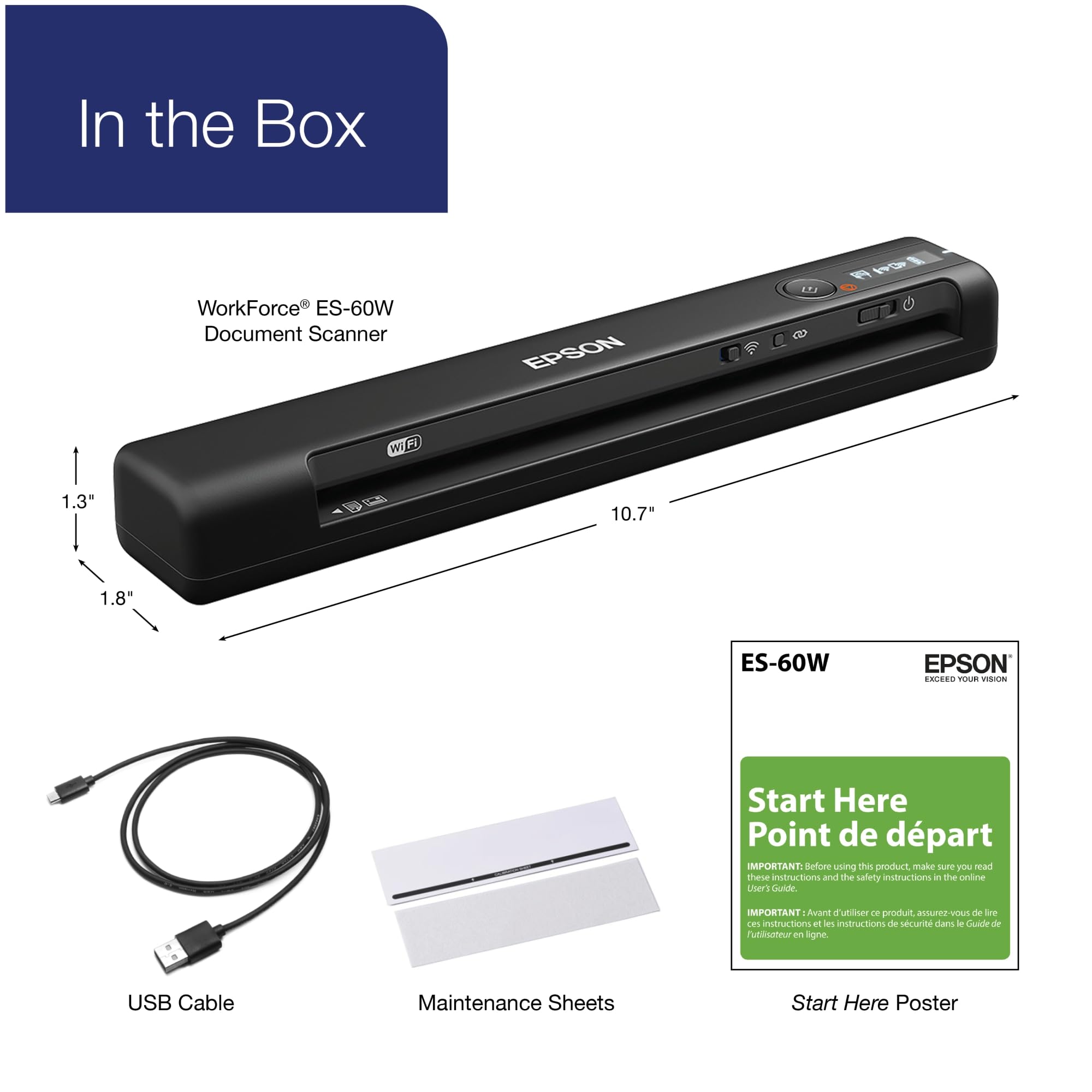 Foto 7 pulgar | Escáner De Documentos Epson Workforce Es-60w Inalámbrico Portátil - Venta Internacional.