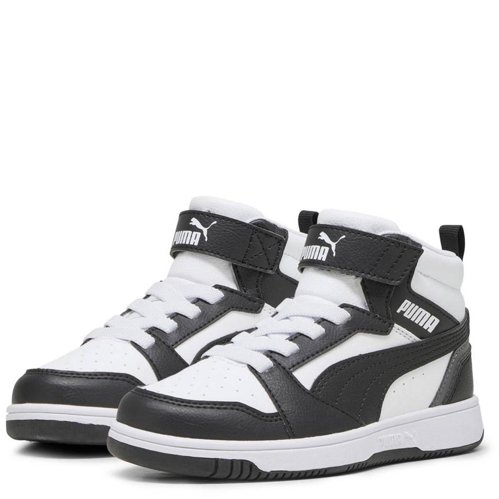 Foto 4 pulgar | Tenis Puma Rebound V6 Mid PS Negros para Niño