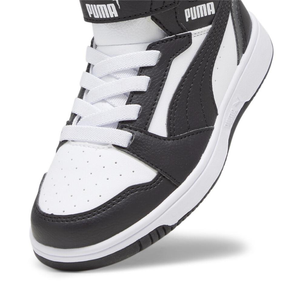 Foto 5 pulgar | Tenis Puma Rebound V6 Mid PS Negros para Niño