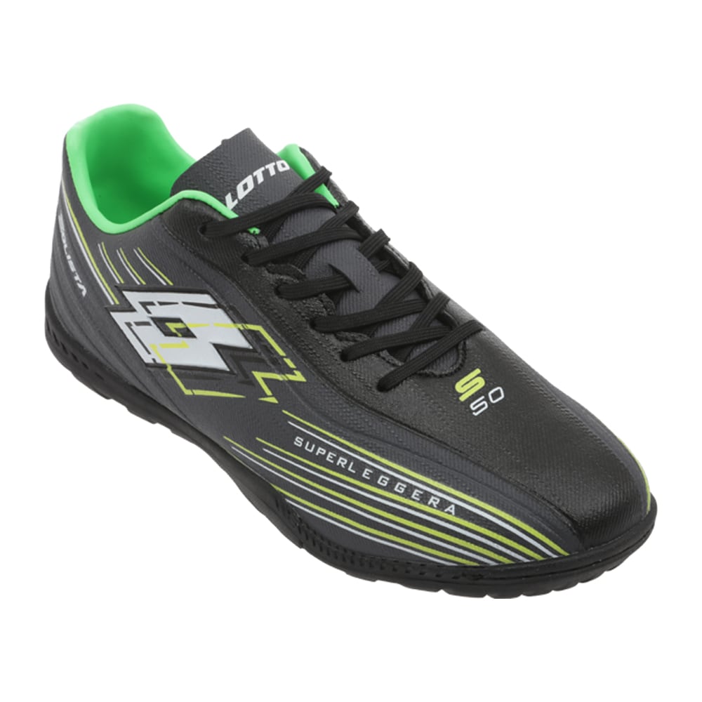 Tenis Deportivos de Futbol Lotto Solista hg Jr .5 Negros Coppel