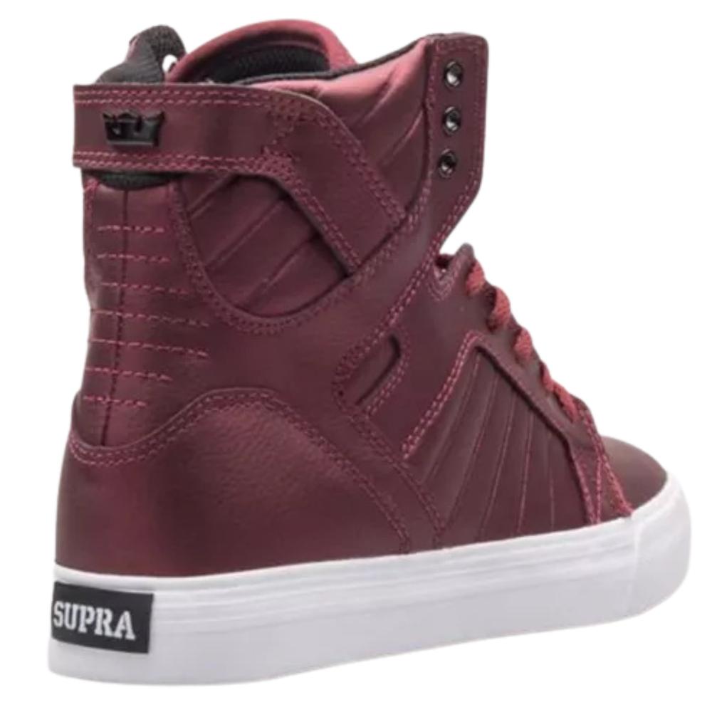 Foto 4 pulgar | Tenis Supra Kids Skytop Niño Deportivos Vino