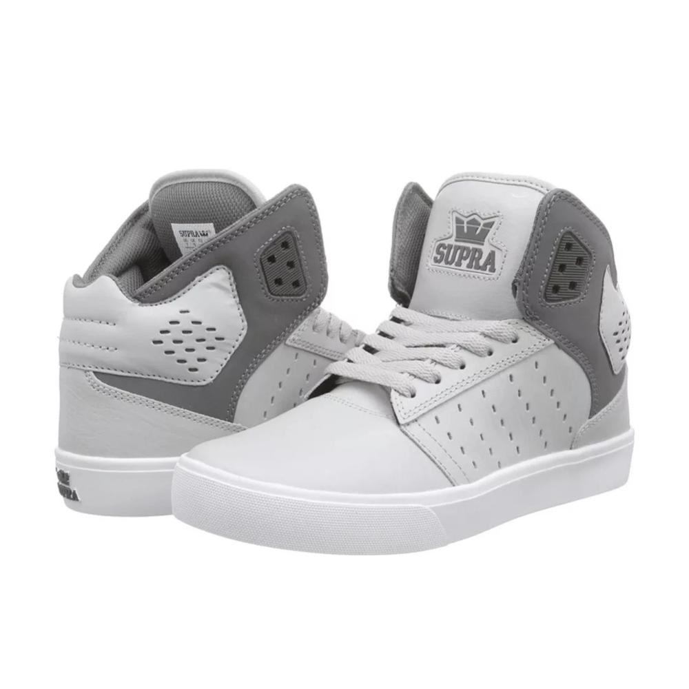 Foto 4 | Tenis Supra Kids Atom Niño Gris Gris