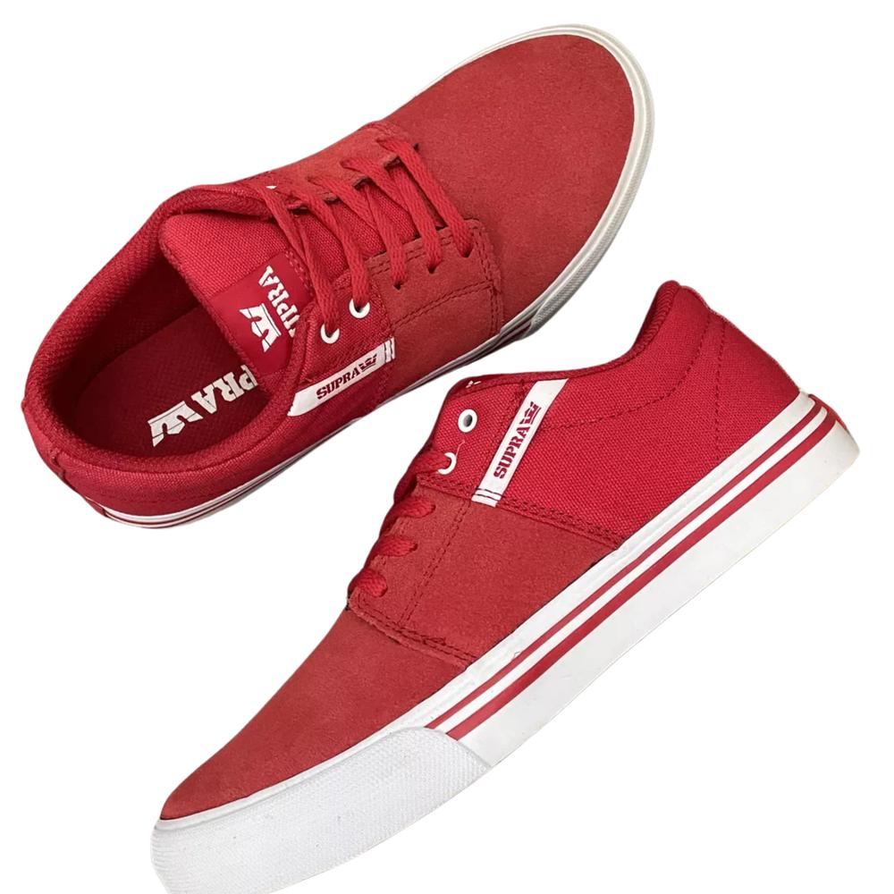 Foto 3 pulgar | Tenis Supra Stacks Vulc Ii Firmes Niño Infantil Rojo