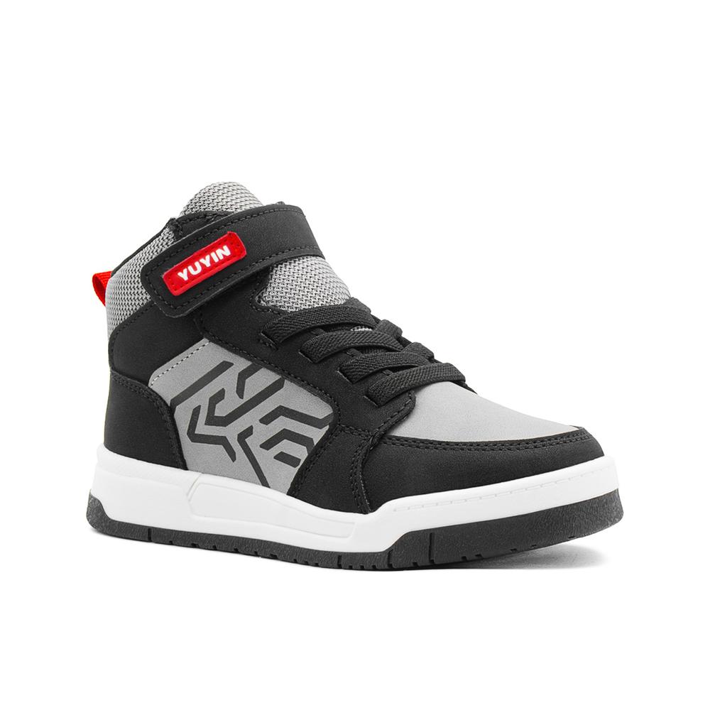 Foto 1 | Tenis Urbano Para Niño Bota Negro Skate 18-21 Contactel Negro