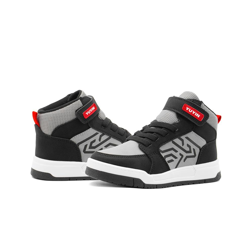 Foto 5 | Tenis Urbano Para Niño Bota Negro Skate 18-21 Contactel Negro