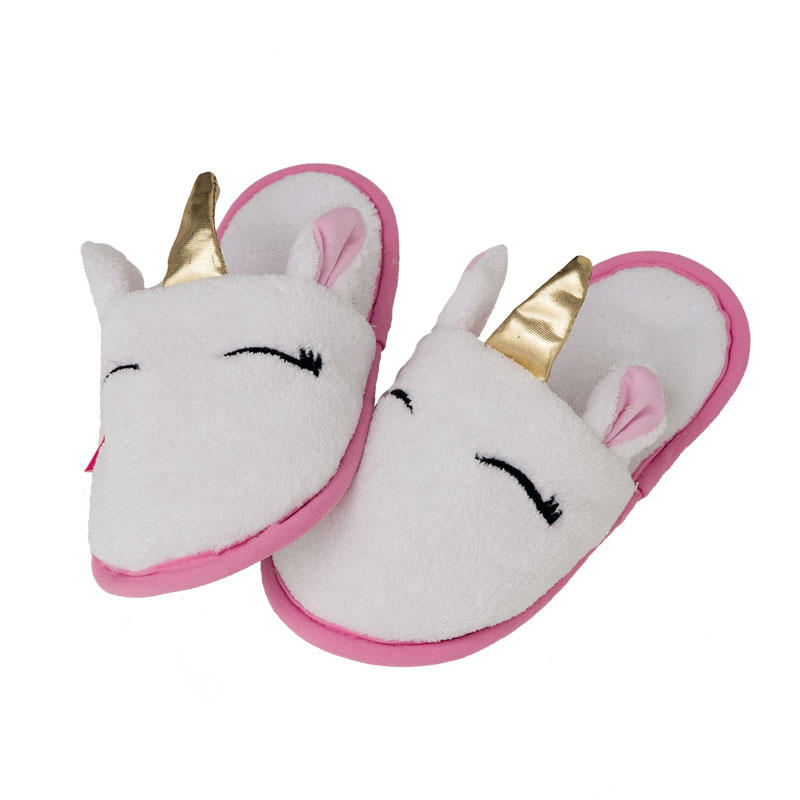 Pantuflas Tesso Home Unicornio color Blanco