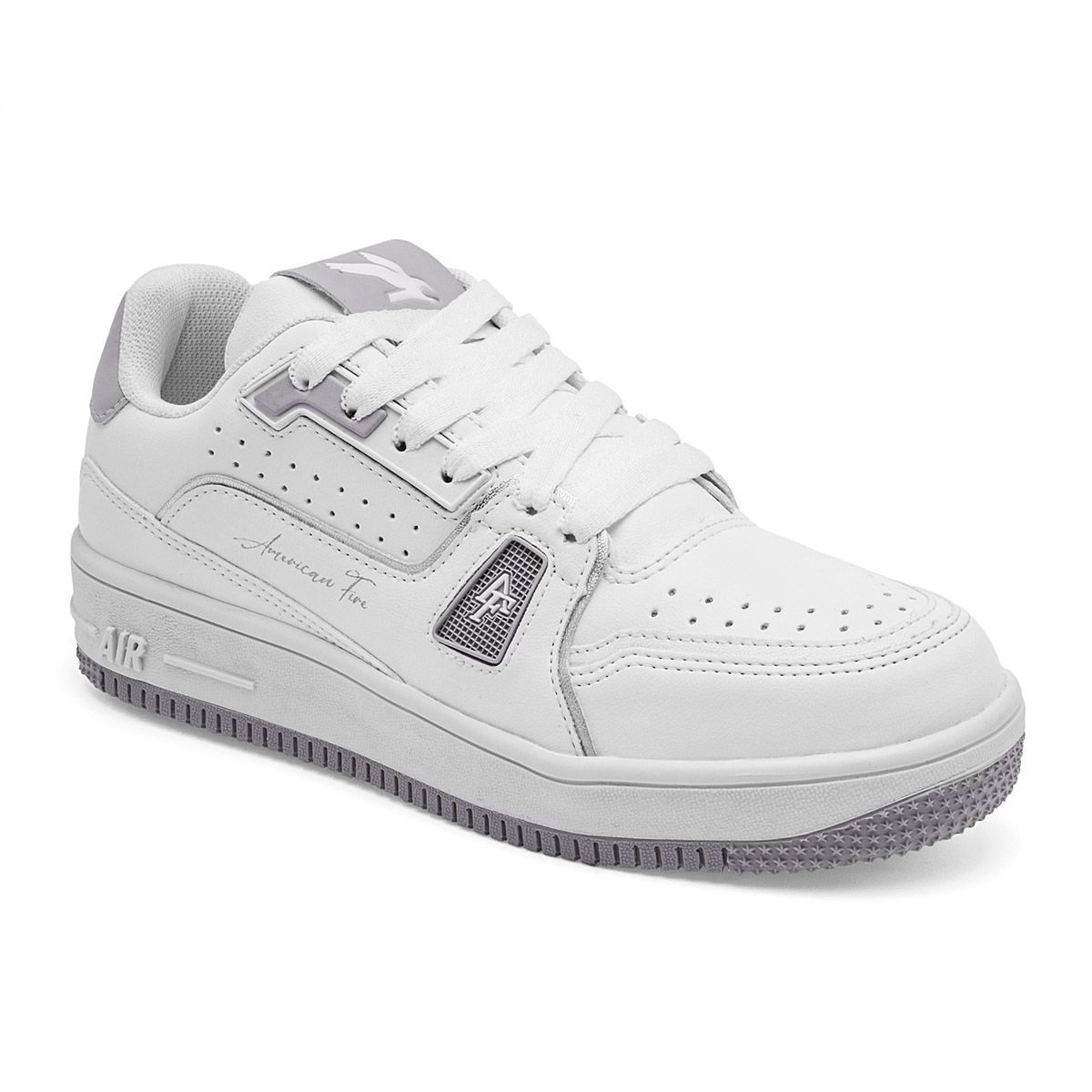 Tenis Urbanos American Fire Blanco con Gris para Joven