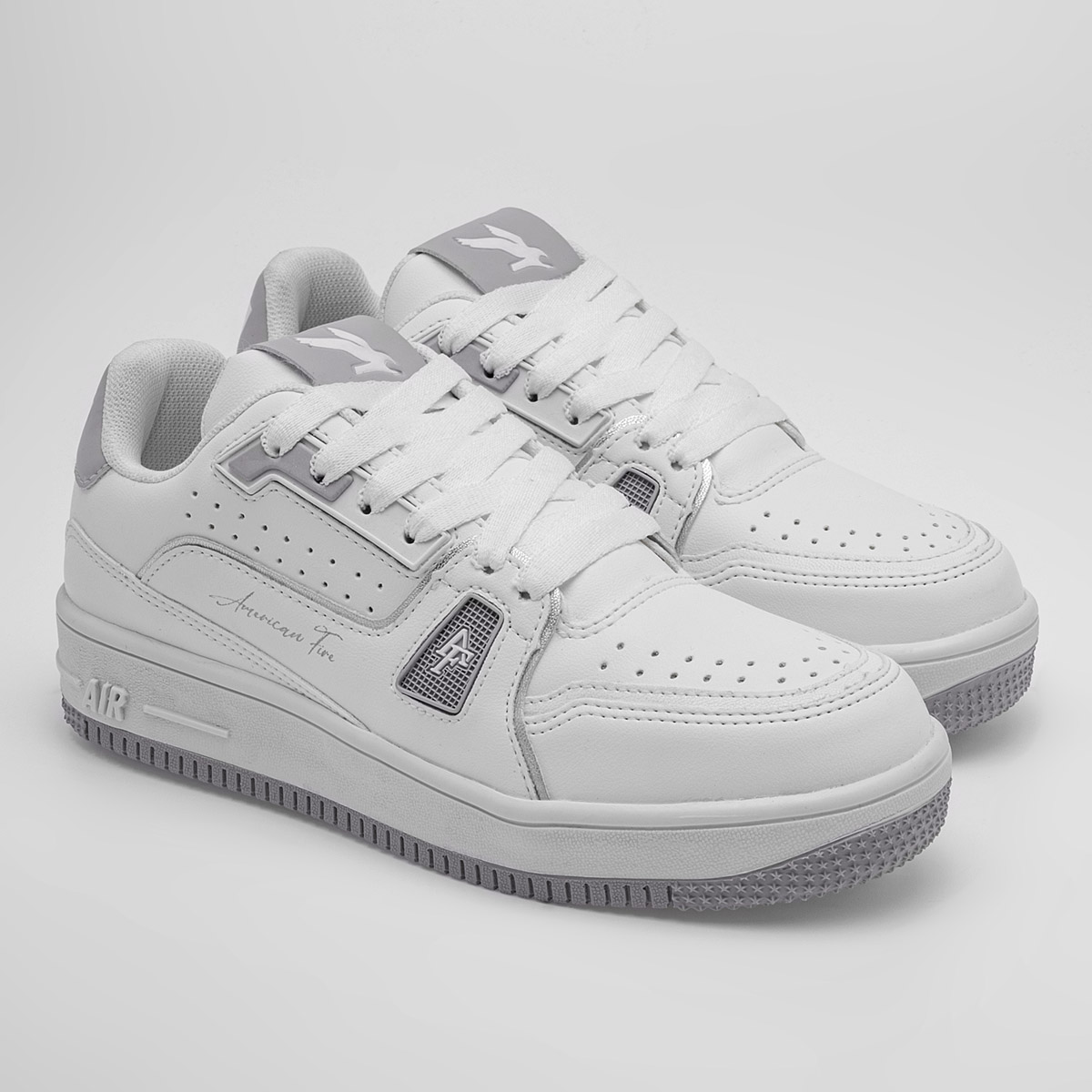 Foto 2 | Tenis Urbanos American Fire Blanco con Gris para Joven