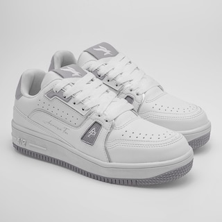 Foto 2 | Tenis Urbanos American Fire Blanco con Gris para Joven