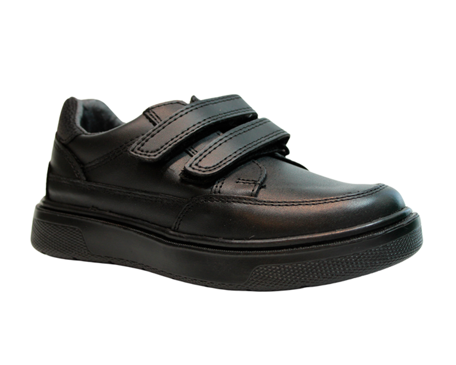 Zapato Escolar Blasito 23e201 Negro De Piel Para Niño