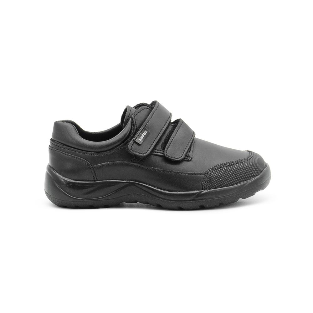 Zapato Escolar Piel Audaz  Contactel Plantilla Con Soporte Negro