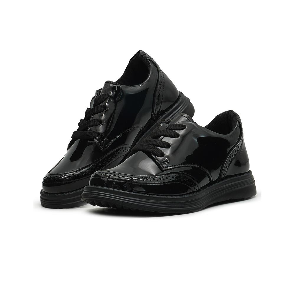 Foto 2 pulgar | Zapato Escolar Choclo Charol Negro Mujer Karsten Negro