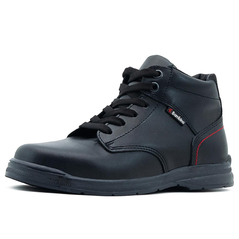 Foto 3 | Zapato Escolar Piel Negro Bambino  Plantilla Botón Impacto Negro