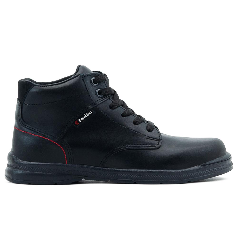 Foto 7 pulgar | Zapato Escolar Piel Negro Bambino  Plantilla Botón Impacto Negro