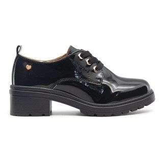 Foto 1 | Zapato Casual Juvenil Plataforma Bambino Charol Negro 18-23 Negro