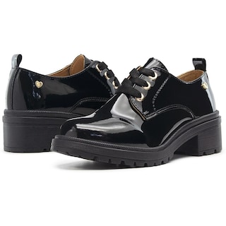 Foto 2 | Zapato Casual Juvenil Plataforma Bambino Charol Negro 18-23 Negro