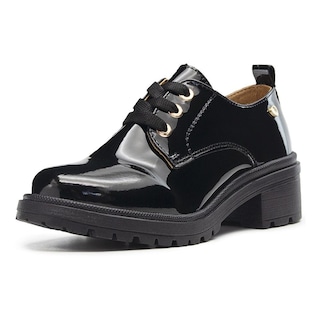 Foto 3 | Zapato Casual Juvenil Plataforma Bambino Charol Negro 18-23 Negro
