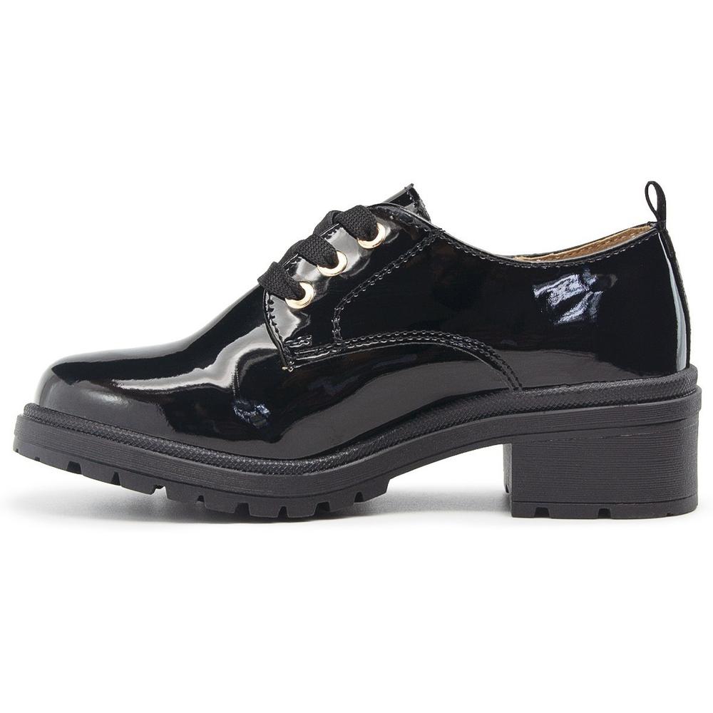 Foto 5 pulgar | Zapato Casual Juvenil Plataforma Bambino Charol Negro 18-23 Negro