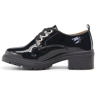 Foto 4 | Zapato Casual Juvenil Plataforma Bambino Charol Negro 18-23 Negro