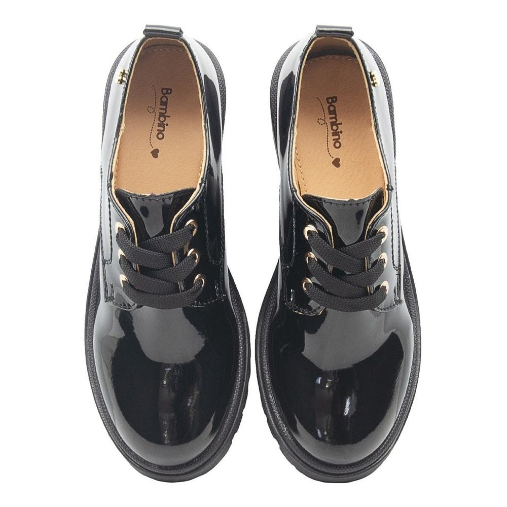 Foto 5 | Zapato Casual Juvenil Plataforma Bambino Charol Negro 18-23 Negro