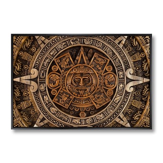 Foto 1 | Canvas Revolution Cuadro Canvas Calendario Azteca Marco color Negro