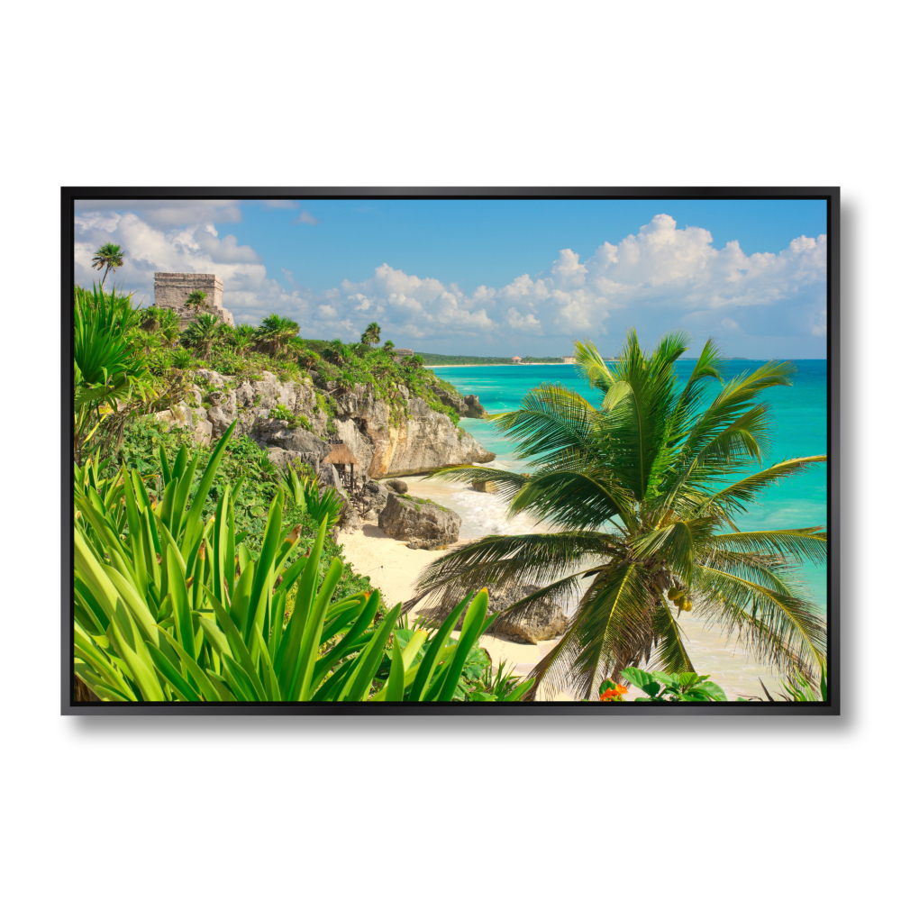 Canvas Revolution Cuadro Canvas Playa Tulum Magic Marco Negro