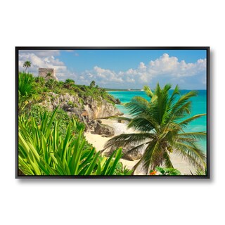 Foto 1 | Canvas Revolution Cuadro Canvas Playa Tulum Magic Marco Negro