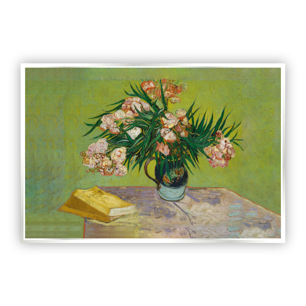 Cuadro Canvas Revolution Adelfas Vincent Van Gogh Marco color Blanco