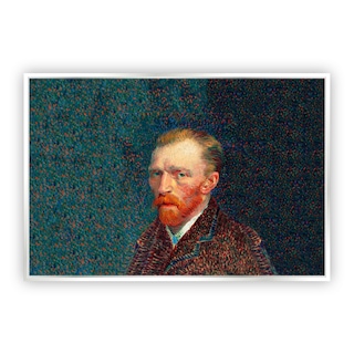 Foto 1 | Cuadro Canvas Revolution Autorretrato por Vincent Van Gogh Marco color Blanco