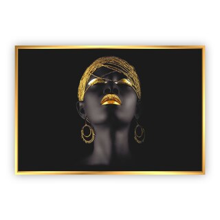 Foto 1 | Canvas Revolution Cuadro Canvas Mujer Africana Joyas Doradas Marco Dorado