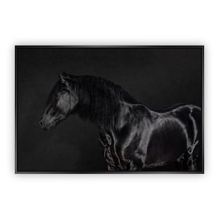Foto 1 | Cuadro Canvas Revolution Caballos Pura Sangre Marco color Negro