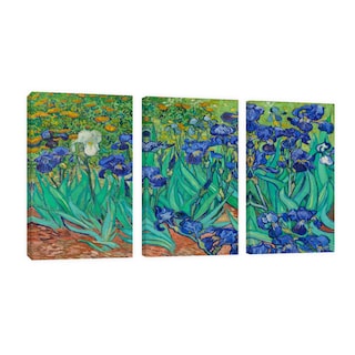 Foto 1 | Cuadro Canvas Revolution Tríptico Vertical Van Gogh Lirios Set De 3 Piezas 25 x 38 cm c/u