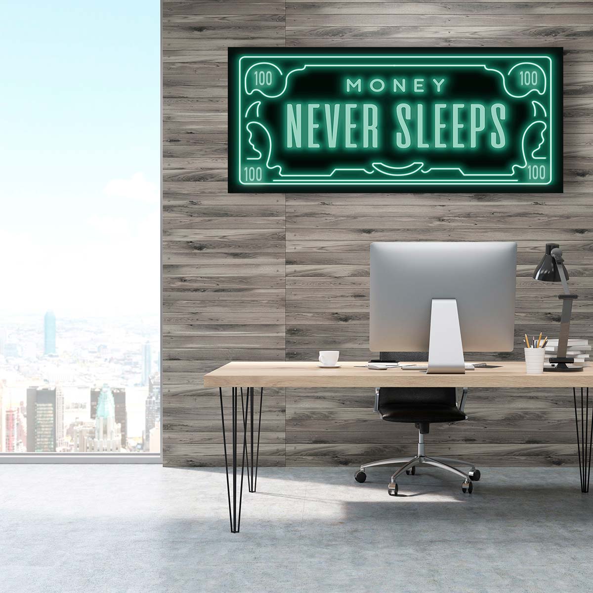 Foto 4 pulgar | Cuadro Canvas Revolution Canvas Money Never Sleeps