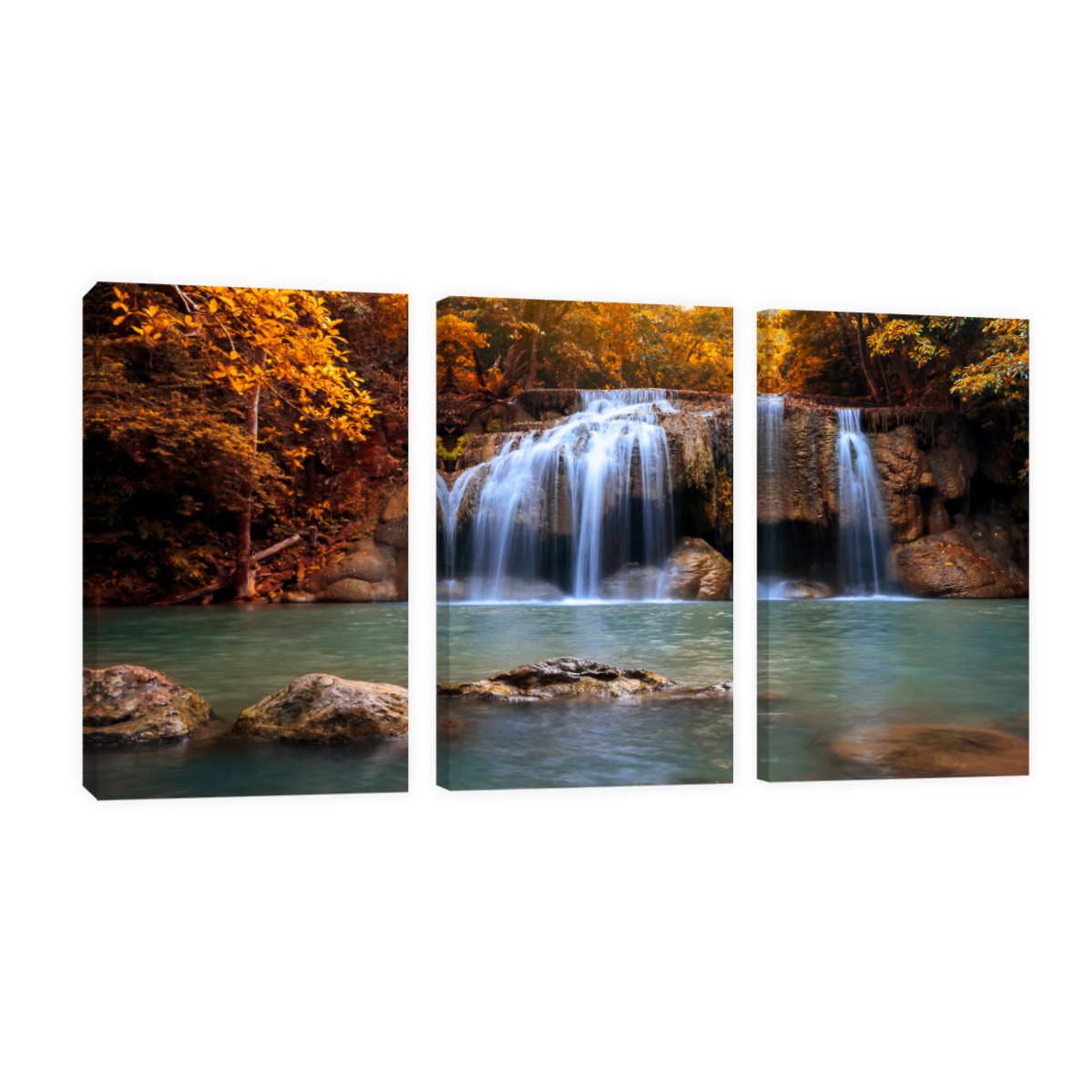 Bastidor Decorativo Canvas Revolution Vertical Cascada 3 piezas