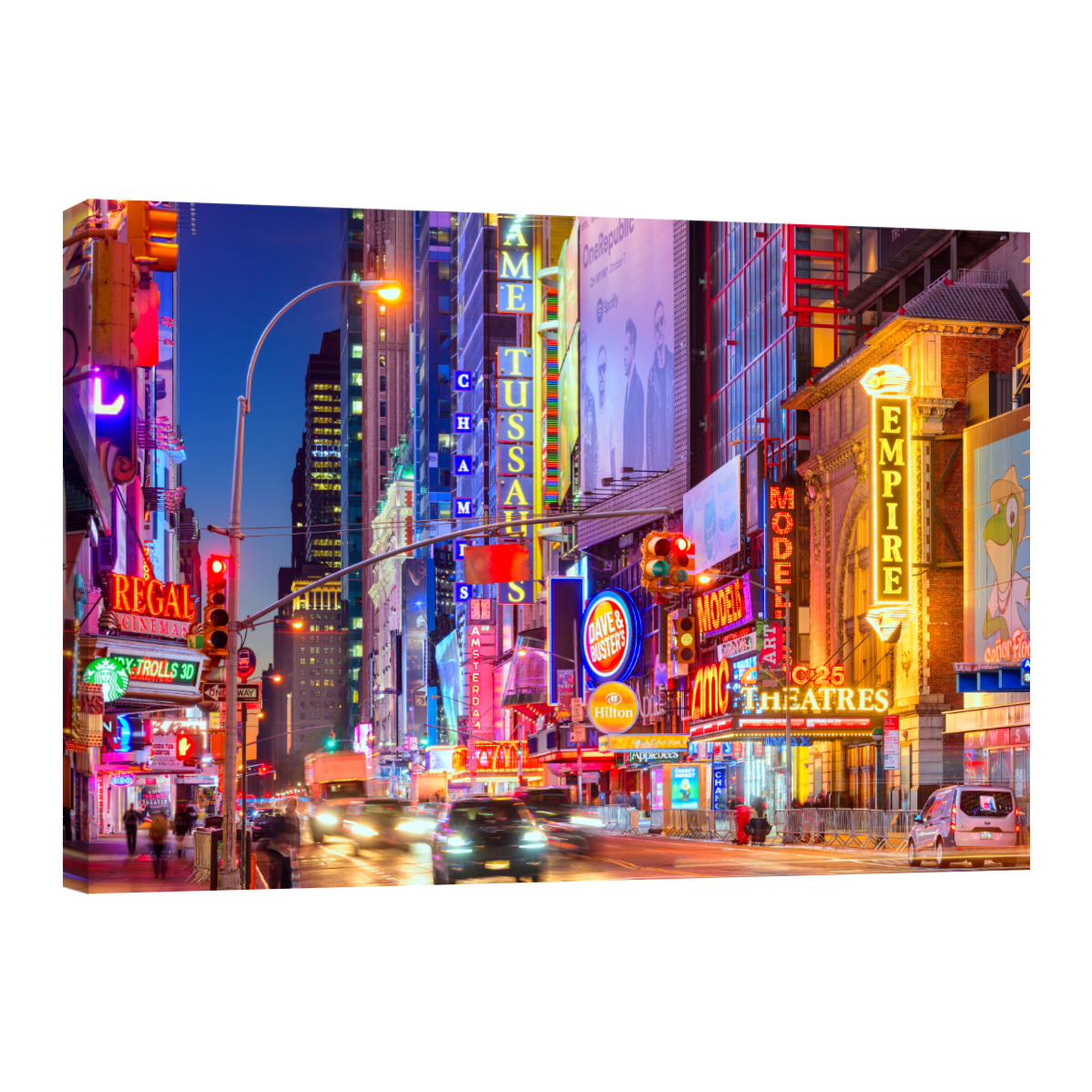 Foto 2 pulgar | Cuadro Canvas Revolution Nueva York Times Square Garden Luz 90 x 60 cm