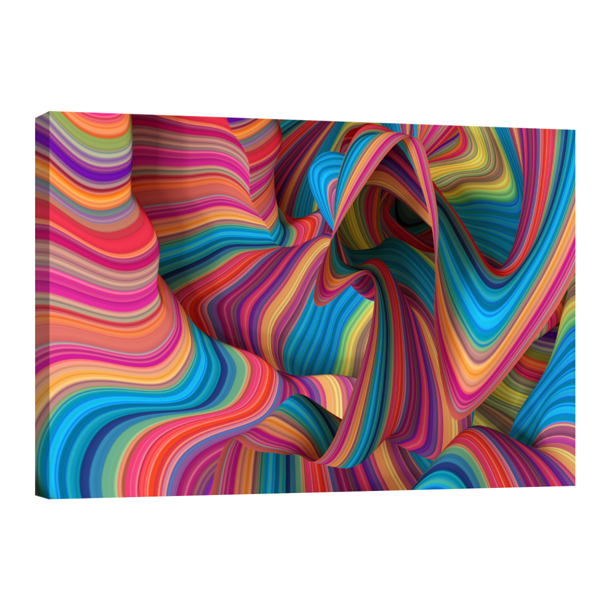 Cuadro Canvas Revolution Abstracto Ondas de Colores Rectangular 90 x 60