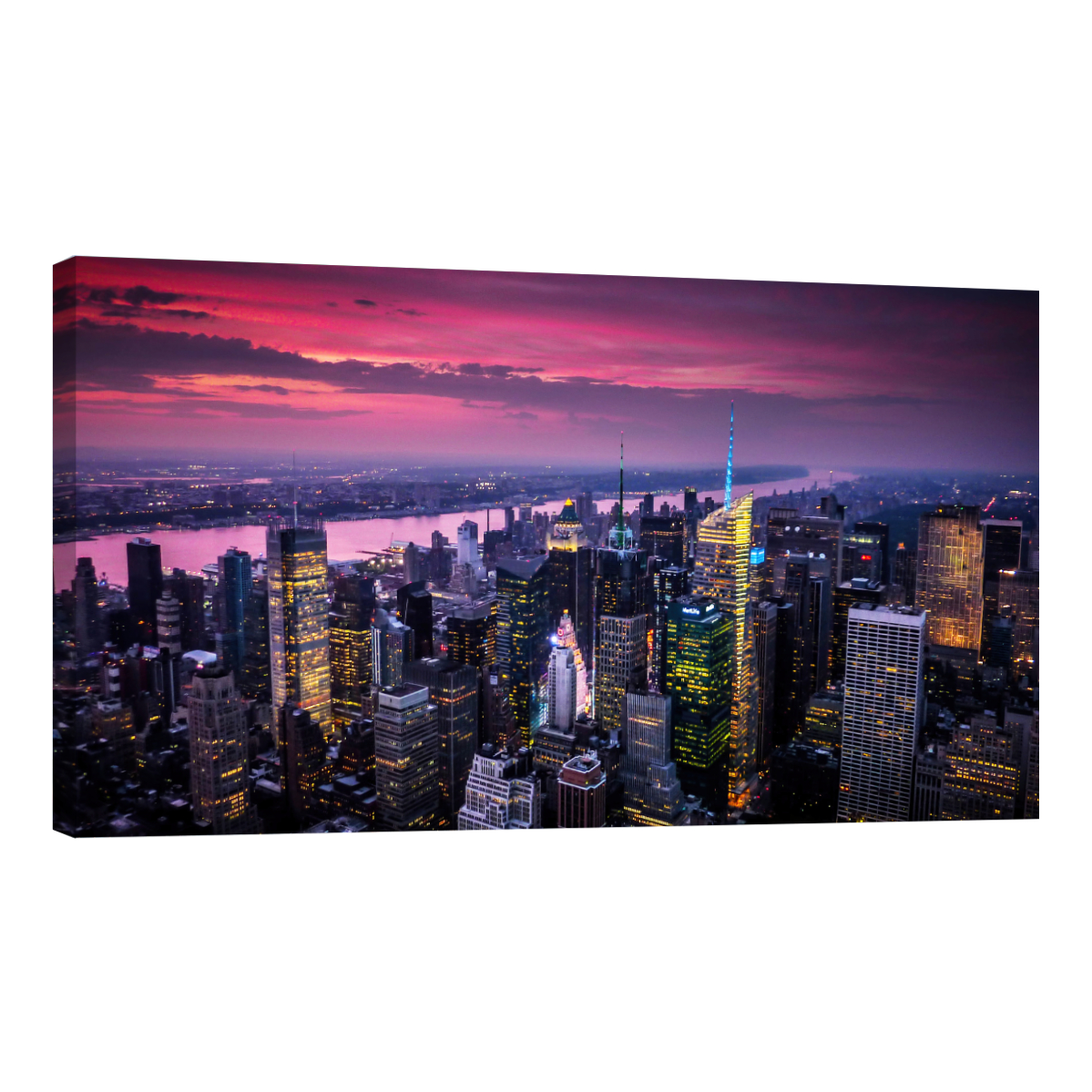 Cuadro Canvas Revolution 120 x 60 New York Puesta de Sol Panorámico