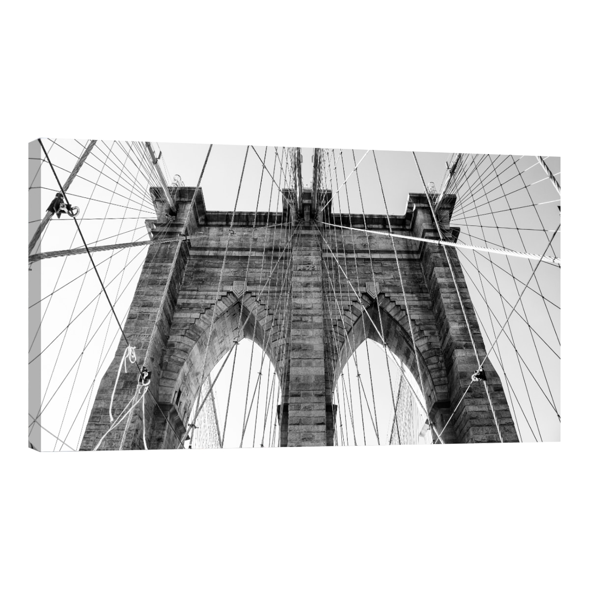 Cuadro Canvas Revolution 120 x 60 Nueva York Arcos de Puente Brooklyn Panorámico $1,194