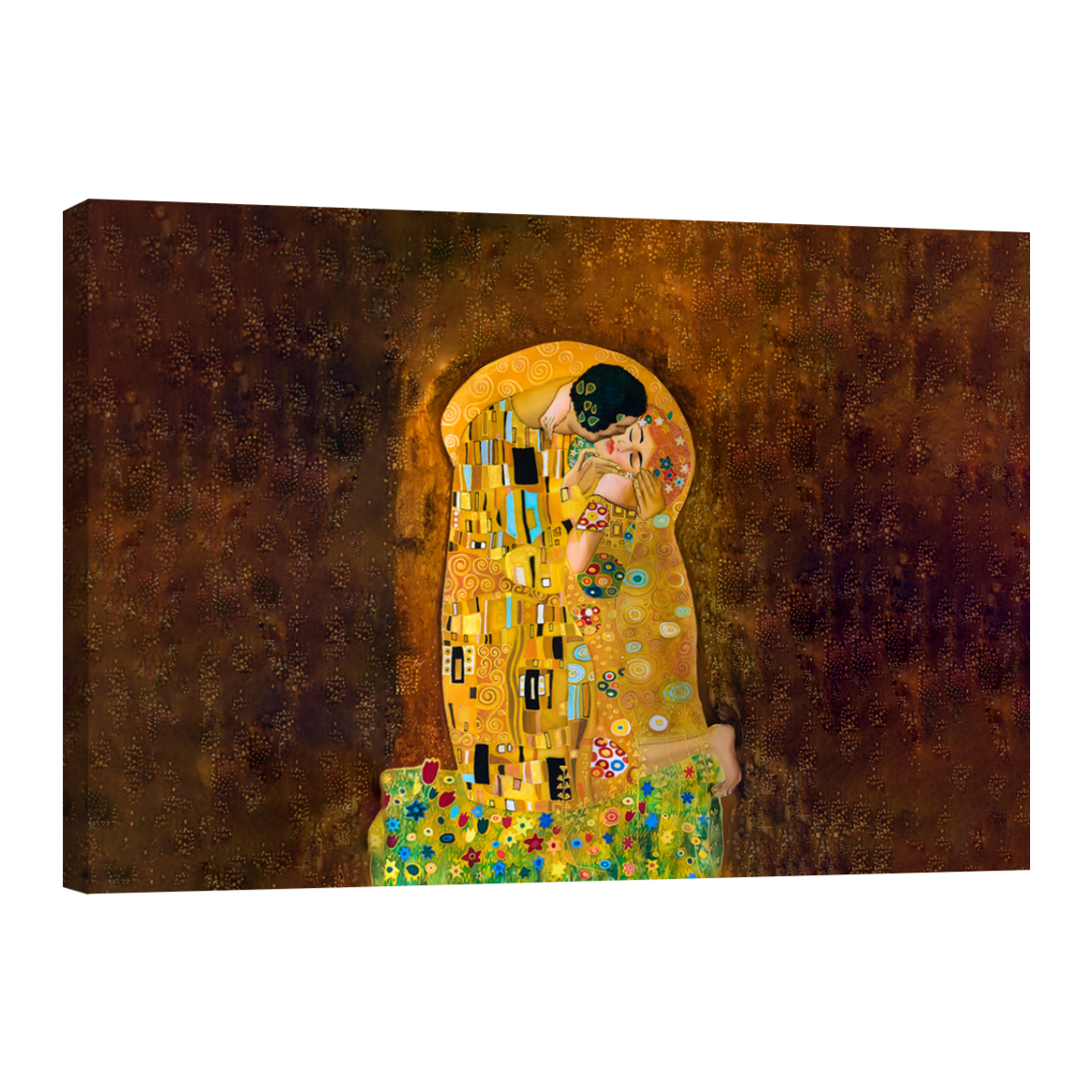 Foto 2 pulgar | Cuadro Canvas Revolution El Beso Por Gustav Klimt 90 x 60 cm