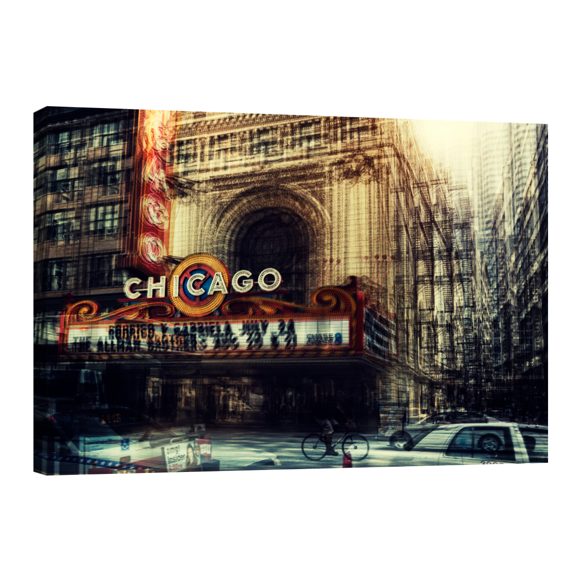 Cuadro Canvas Revolution Teatro Chicago Vintage 90 x 60 cm