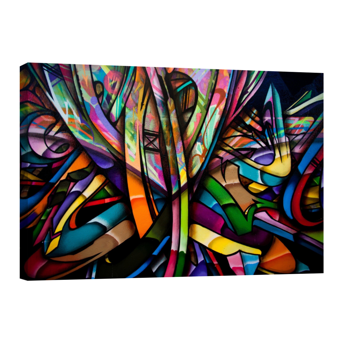 Foto 2 pulgar | Cuadro Canvas Revolution  Abstracto Graffitti de Colores Rectangular 90 x 60