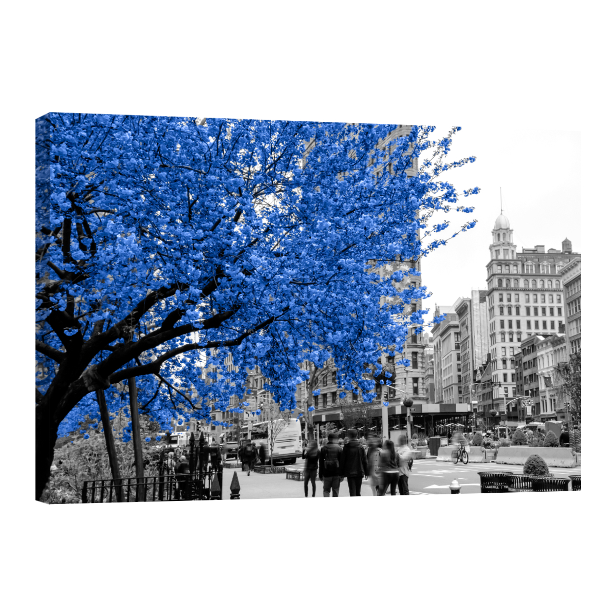 Cuadro Canvas Revolution Nueva York Otoño Azul Rectangular