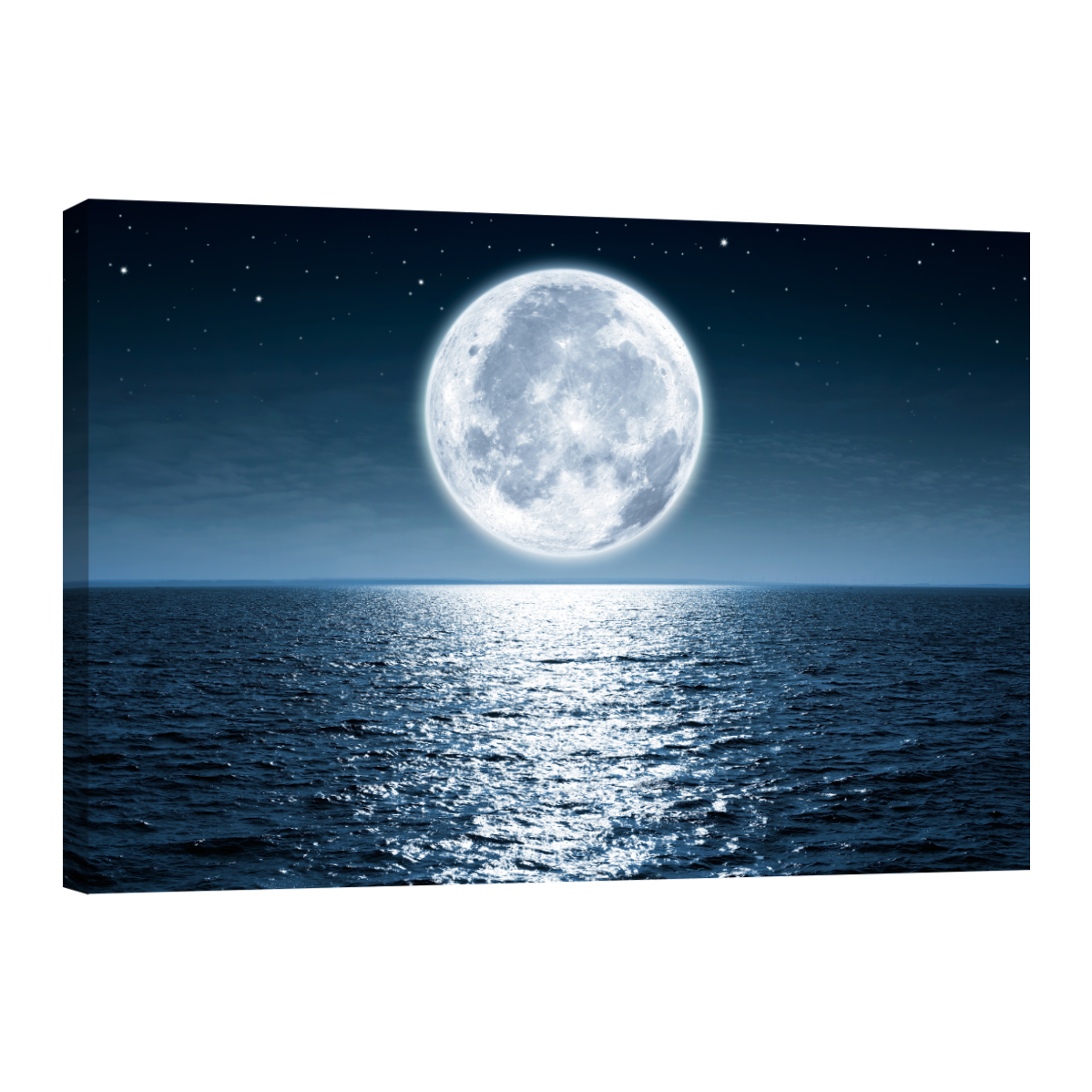 Cuadro Canvas Revolution Playa Mar Luna Llena 90 x 60 cm