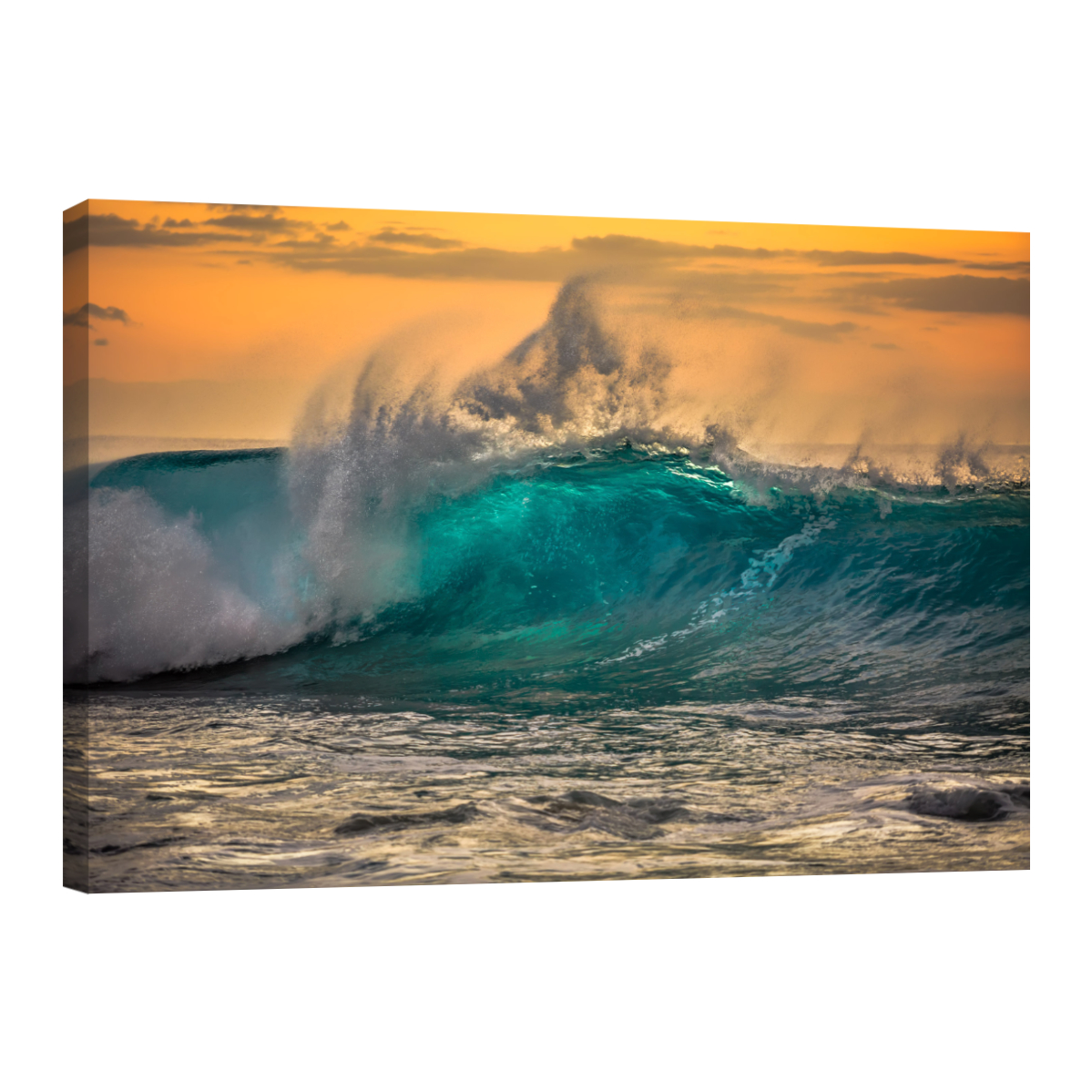 Cuadro Canvas Revolution 90 x 60 Playa Mar Ola Splashing Rectangular